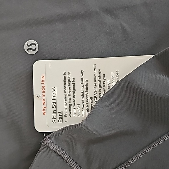 * NWT Lululemon GREY Sit In Stillness Pant Size 4 GREY High Rise Wide Leg Pant - Picture 2 of 10